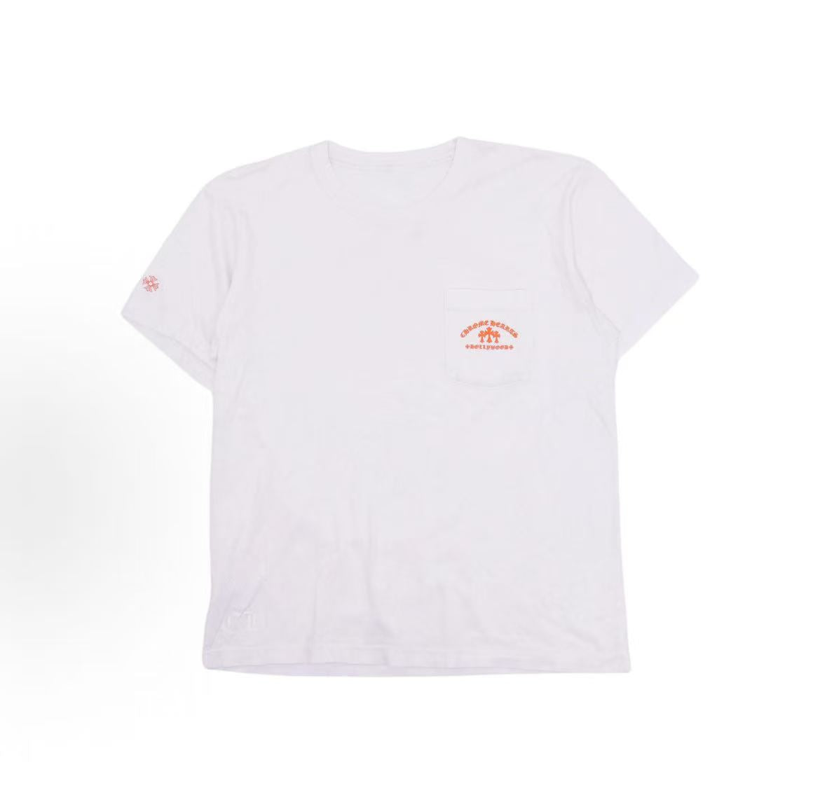 Chrome Hearts Hollywood Urban Limited Series Letter Cross-Print Roundneck Pockets Short-Sleeved T-Shirt (For Both Men and Women)