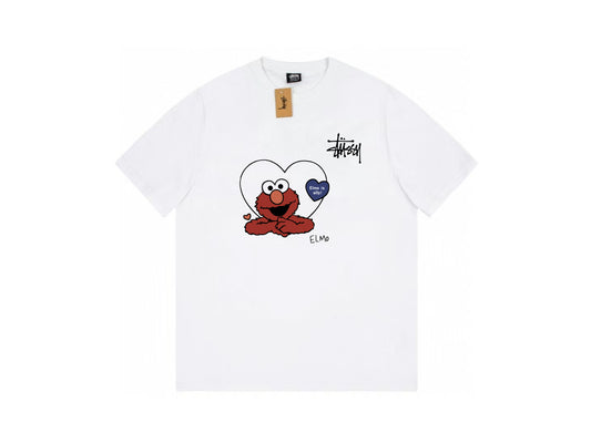 STUSSY CARTOON PRINT TEE WHITE