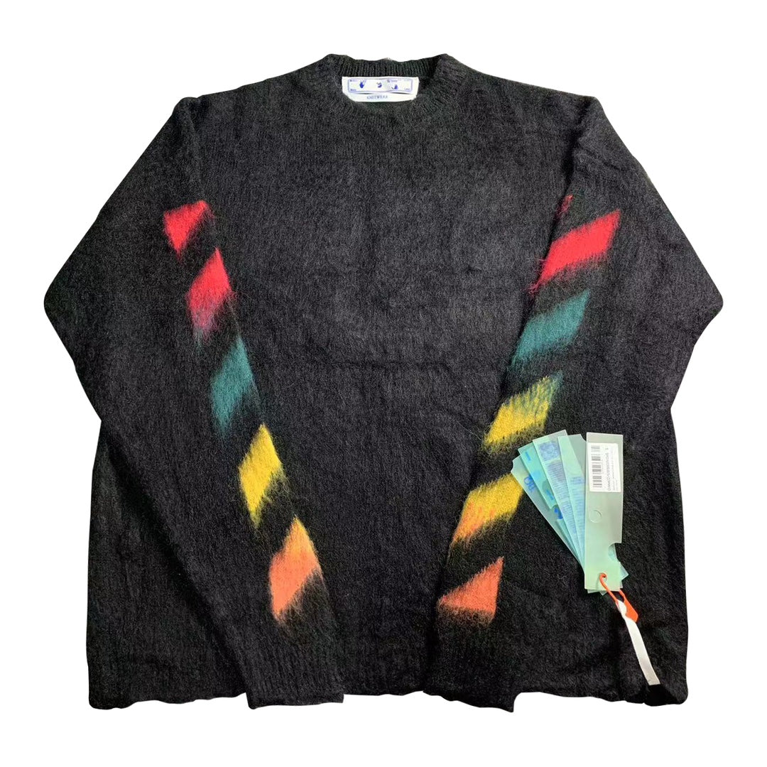Off-White gradient arrow mohair hoodie
