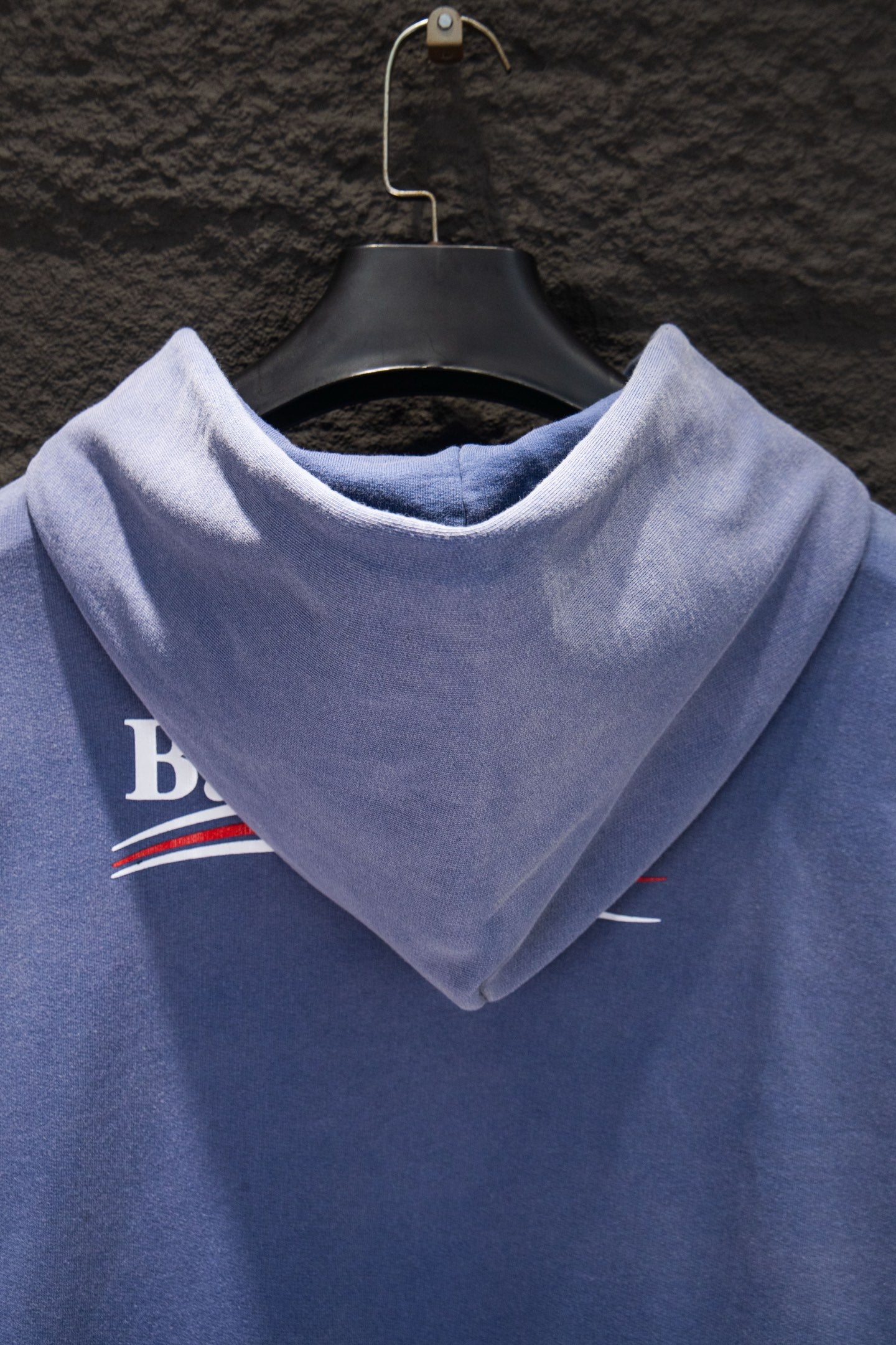 Balenciaga Distressed Sandblasted Hoodie