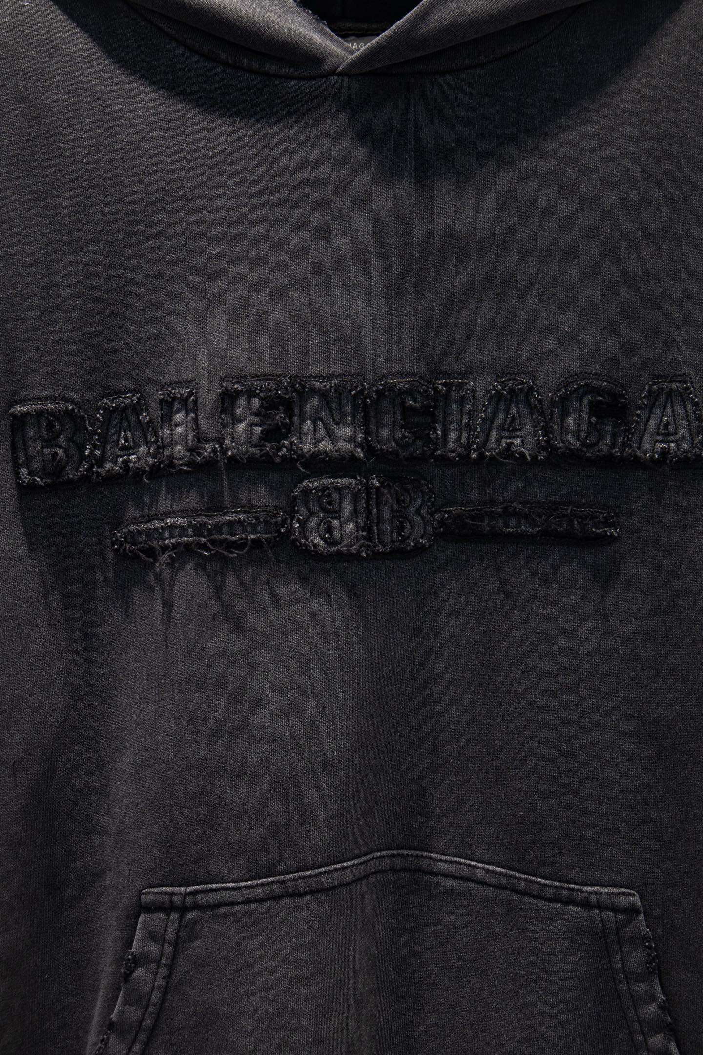 Balenciaga Distressed Embroidered Hoodie (New Season)