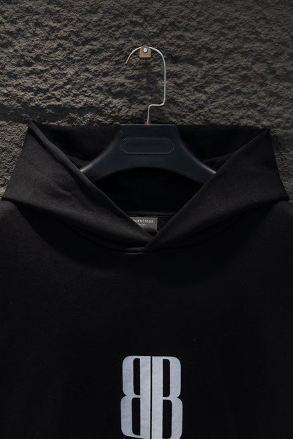 Balenciaga New Large Logo Print Hoodie