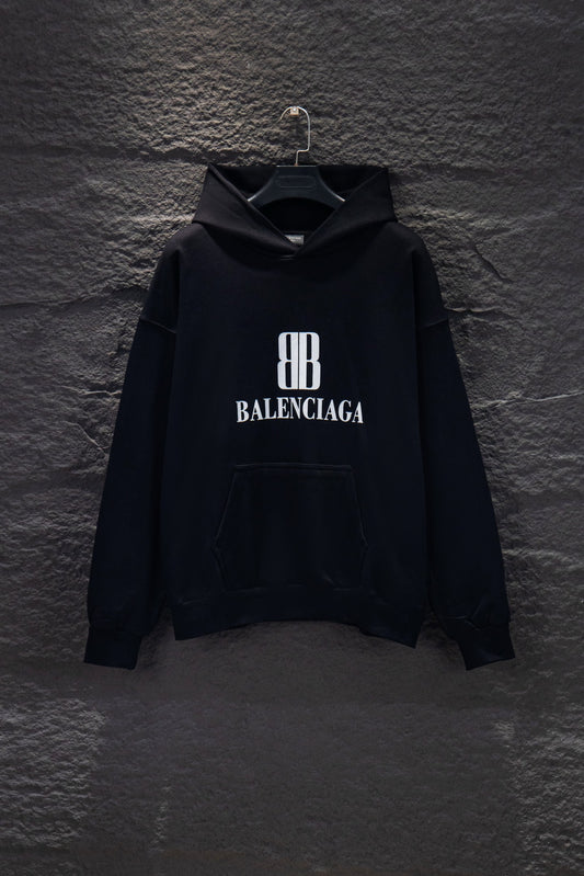 Balenciaga New Large Logo Print Hoodie