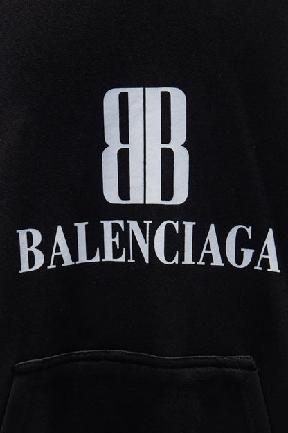 Balenciaga New Large Logo Print Hoodie