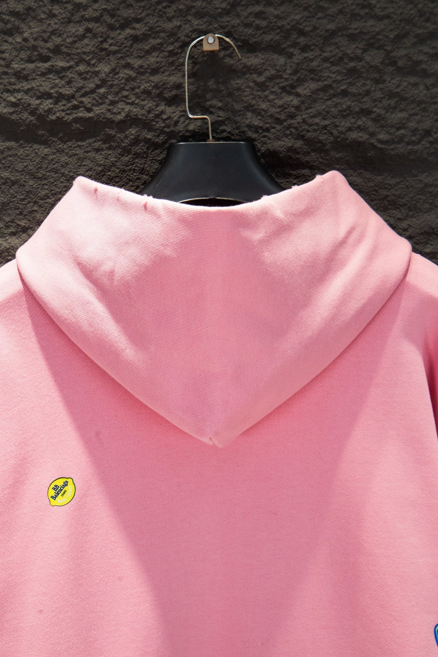 Balenciaga Distressed Hoodie with All-Over Fruit Print