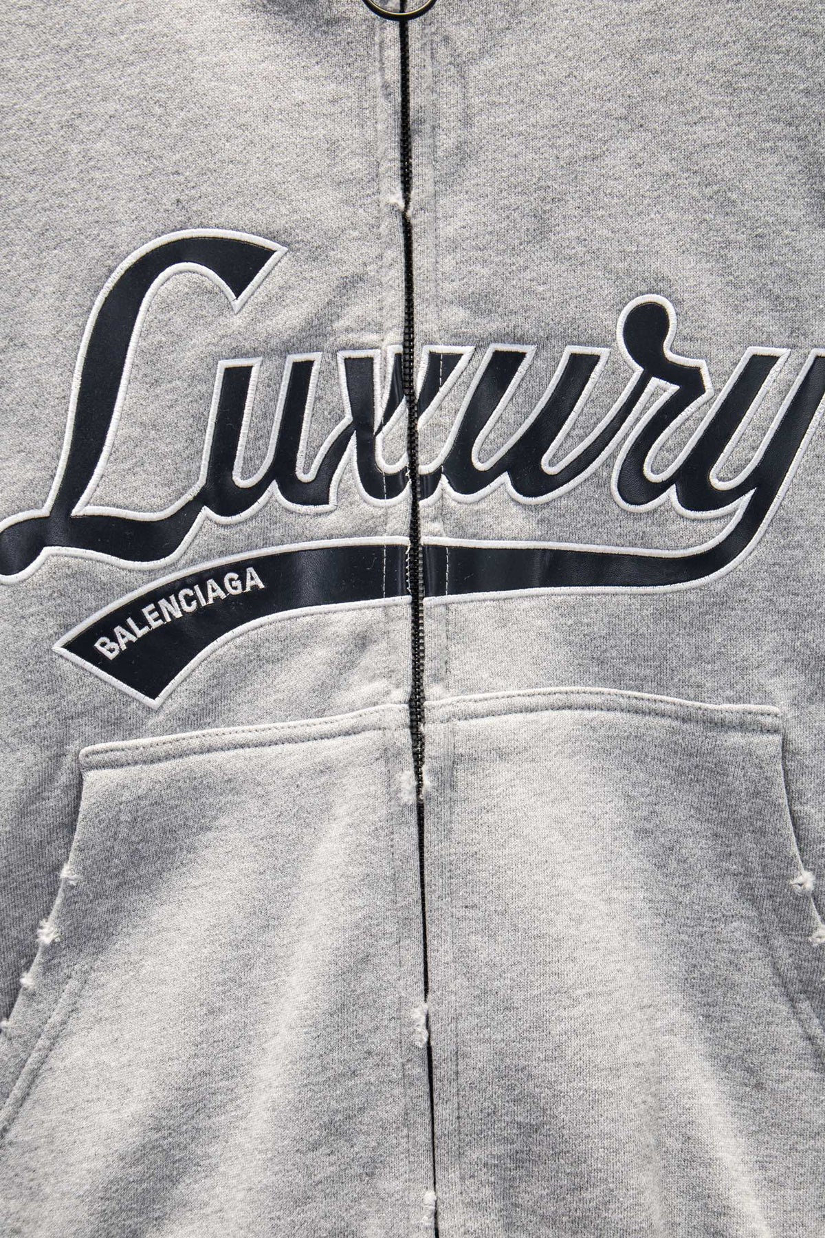 Balenciaga-style custom-dyed pure cotton French terry sweatshirt fabric