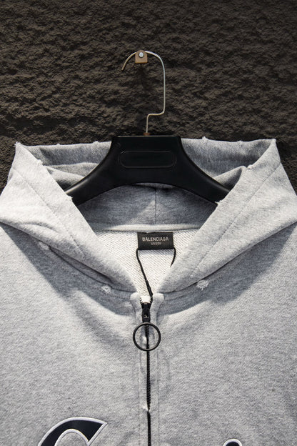 Balenciaga-style custom-dyed pure cotton French terry sweatshirt fabric