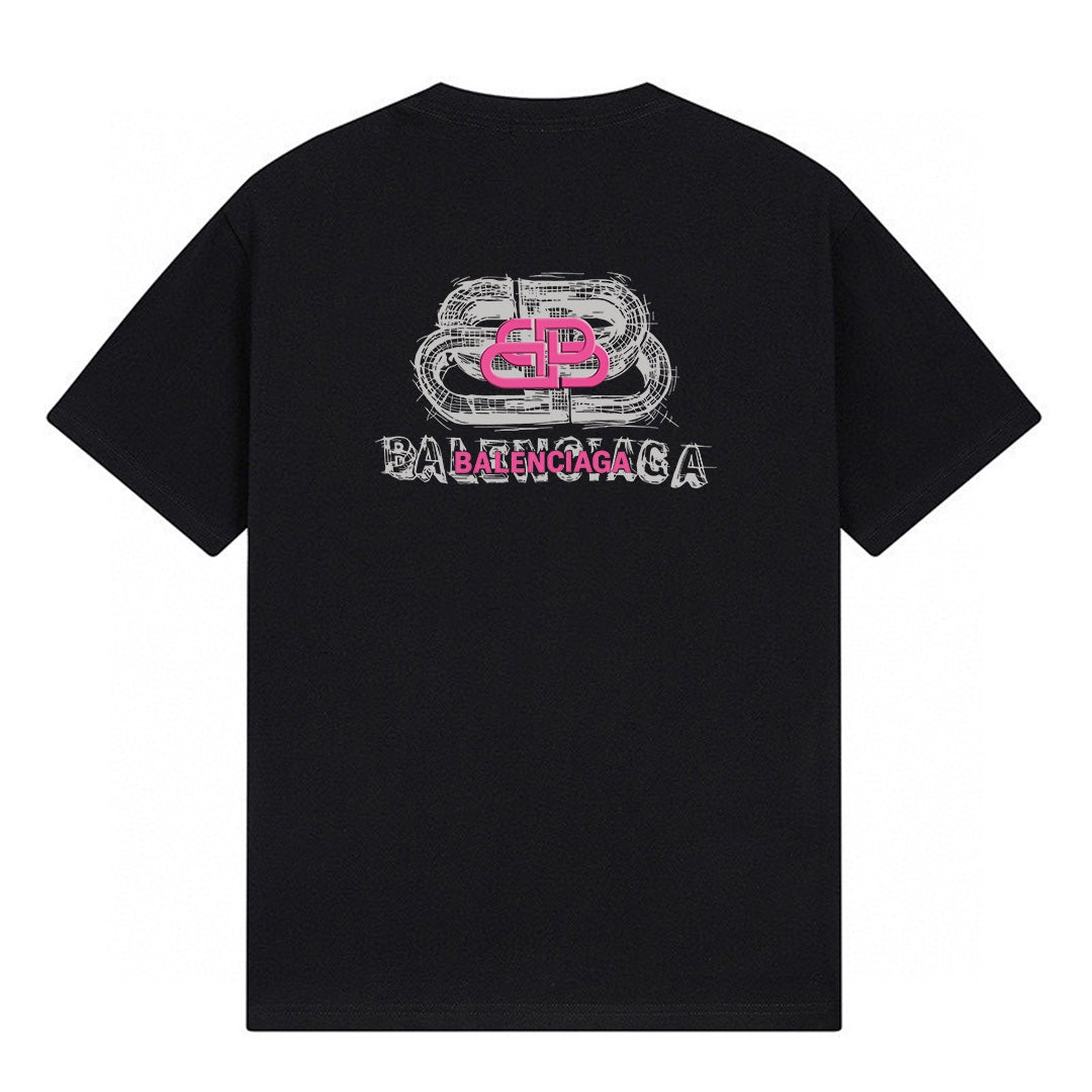 Balenciaga Classic Fluid Logo Print Short-Sleeve T-Shirt (T73P60)