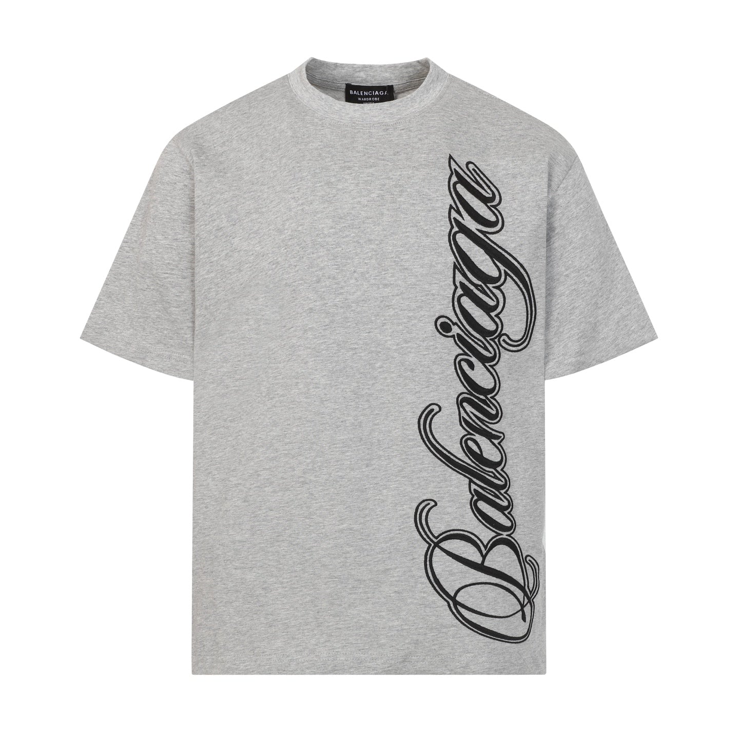 Balenciaga High-Density Embroidery T-Shirt with Large Logo