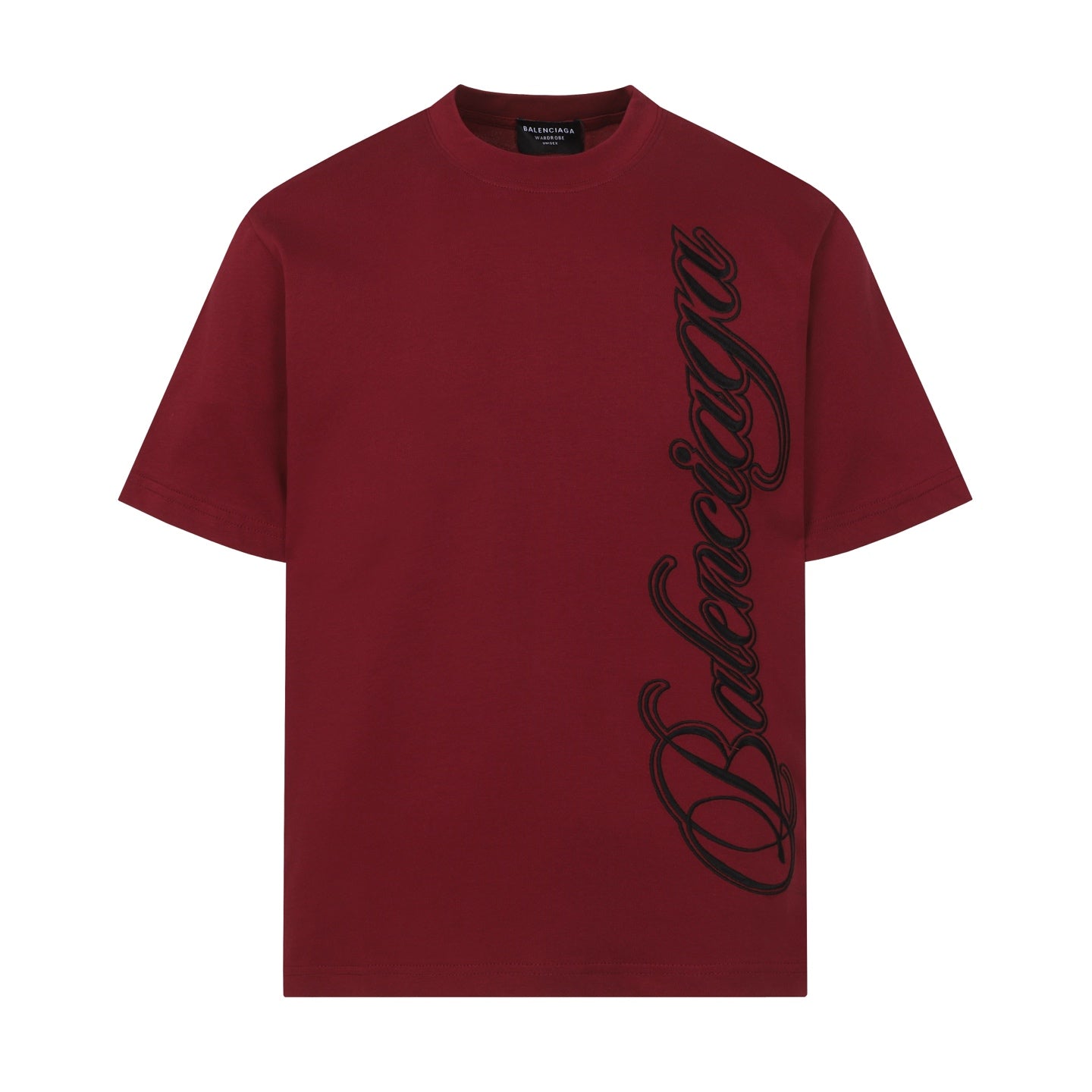 Balenciaga High-Density Embroidery T-Shirt with Large Logo