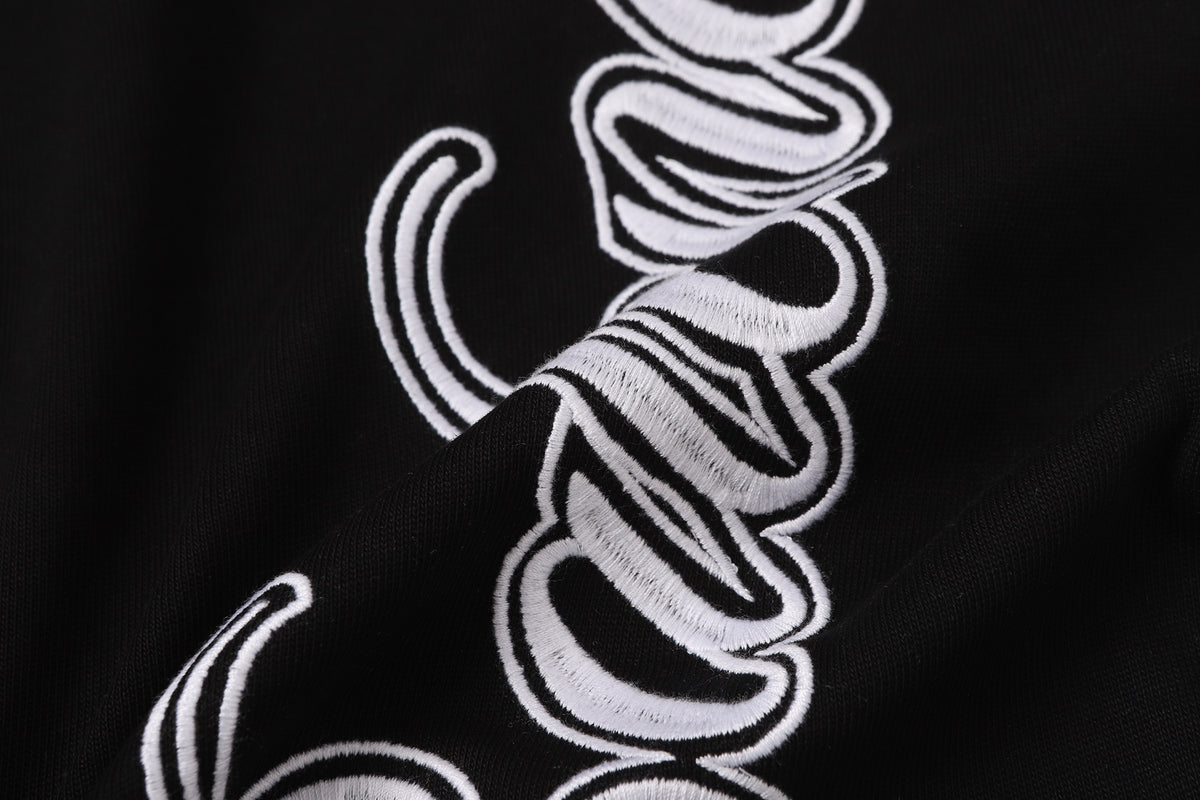 Balenciaga High-Density Embroidery T-Shirt with Large Logo