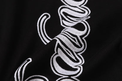 Balenciaga High-Density Embroidery T-Shirt with Large Logo