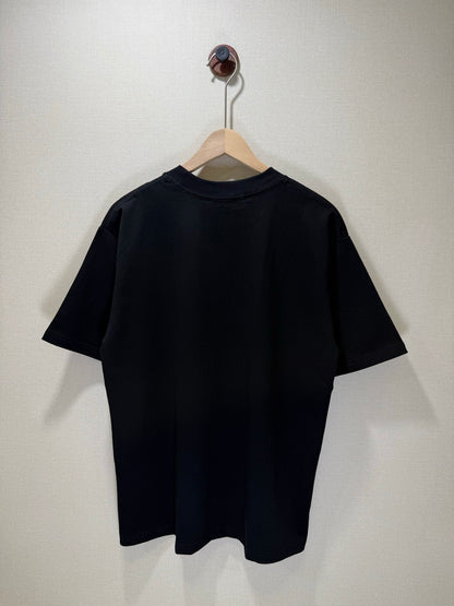 BALENCIAGA Sketch/Graffiti Logo Print Crew-Neck Short-Sleeve T-Shirt