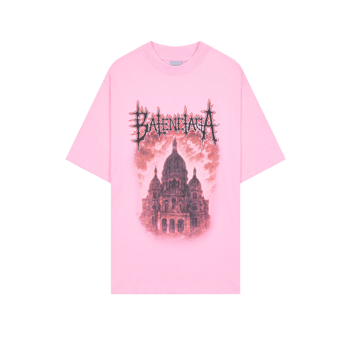 Balenciaga Sacred Heart print distressed short-sleeve T-shirt