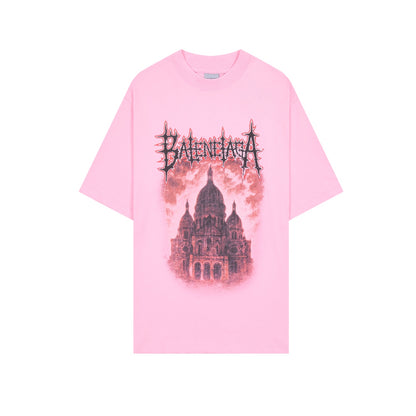 Balenciaga Sacred Heart print distressed short-sleeve T-shirt