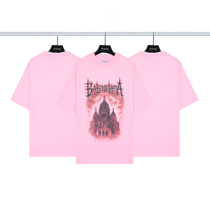 Balenciaga Sacred Heart print distressed short-sleeve T-shirt