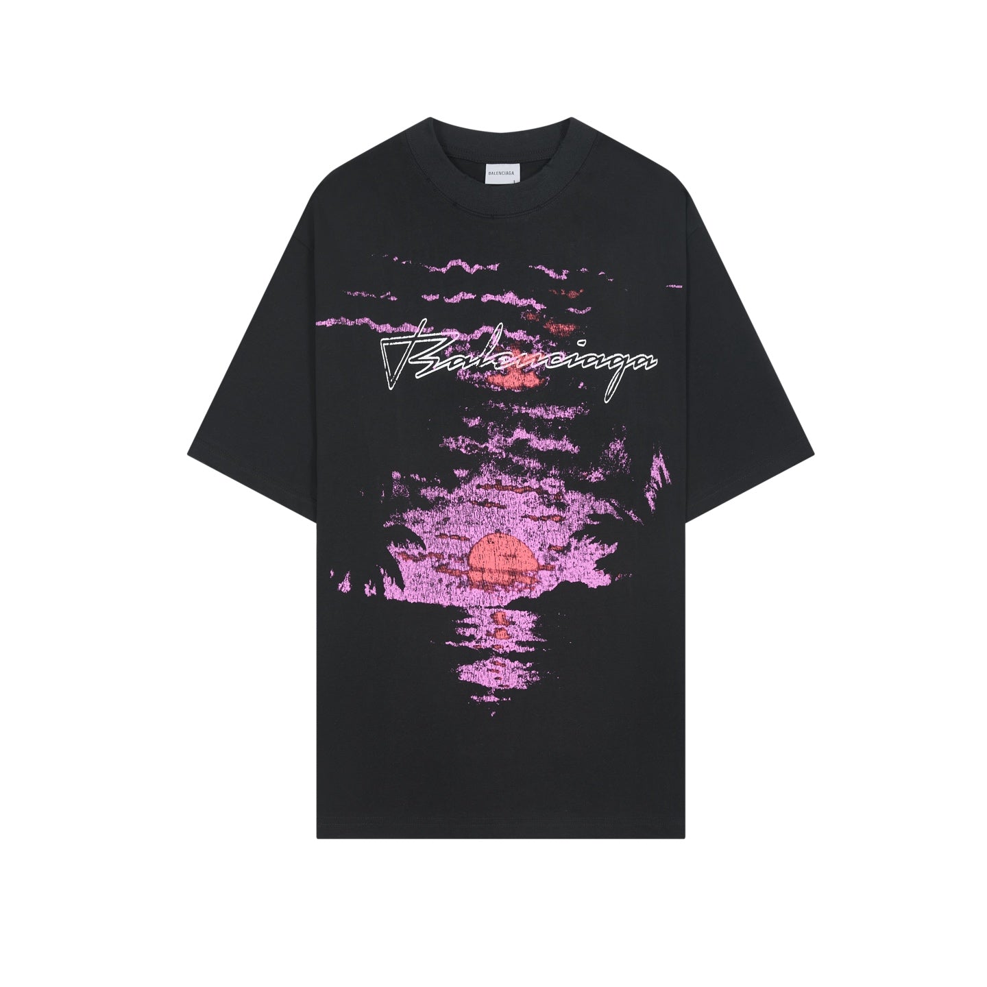 Balenciaga Sunset Print Short-Sleeve T-Shirt