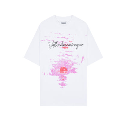 Balenciaga Sunset Print Short-Sleeve T-Shirt