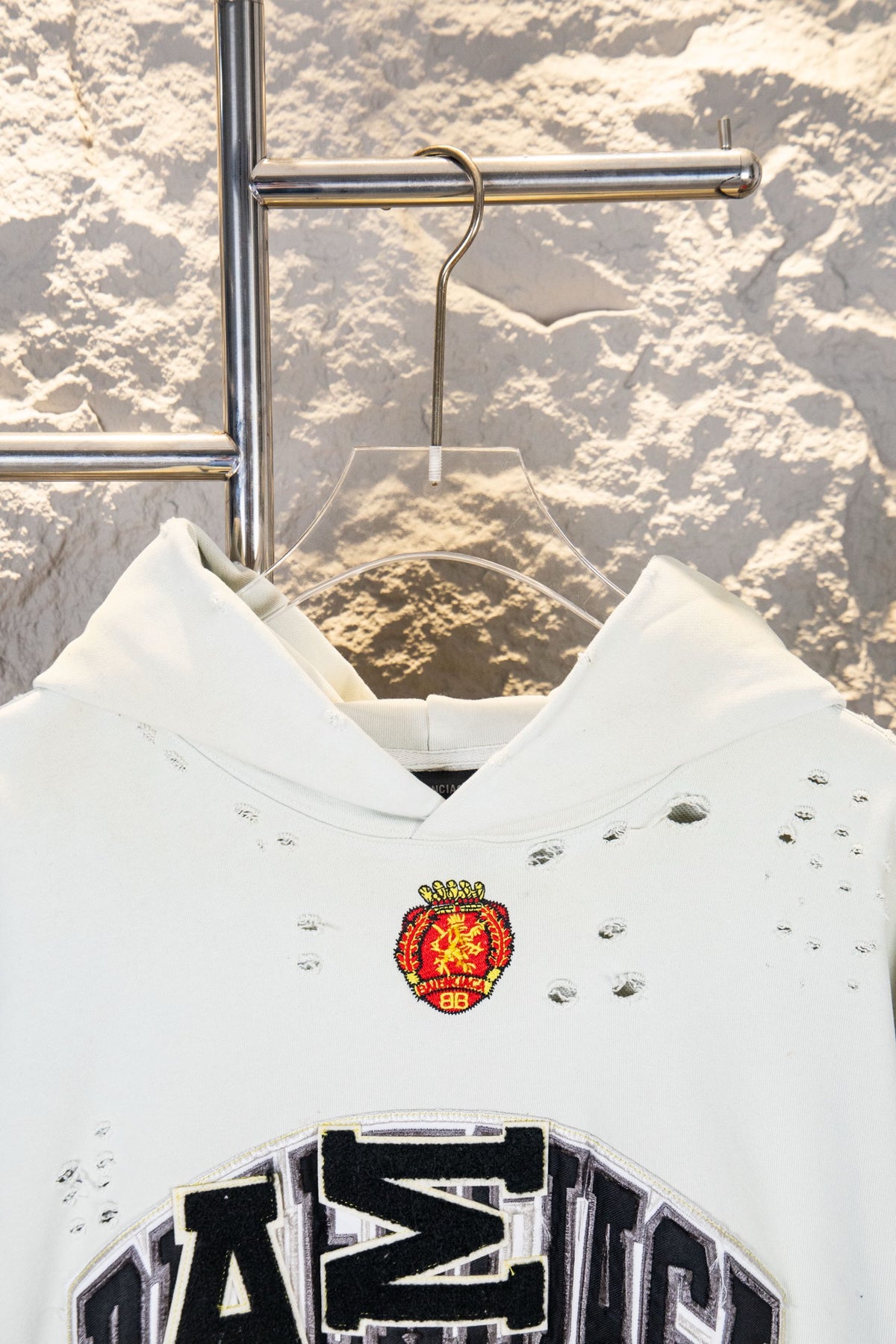 Paris x Manchester United Limited Edition Distressed Unisex Hoodie – Celebrity-Style Loose-Fit Pure Cotton