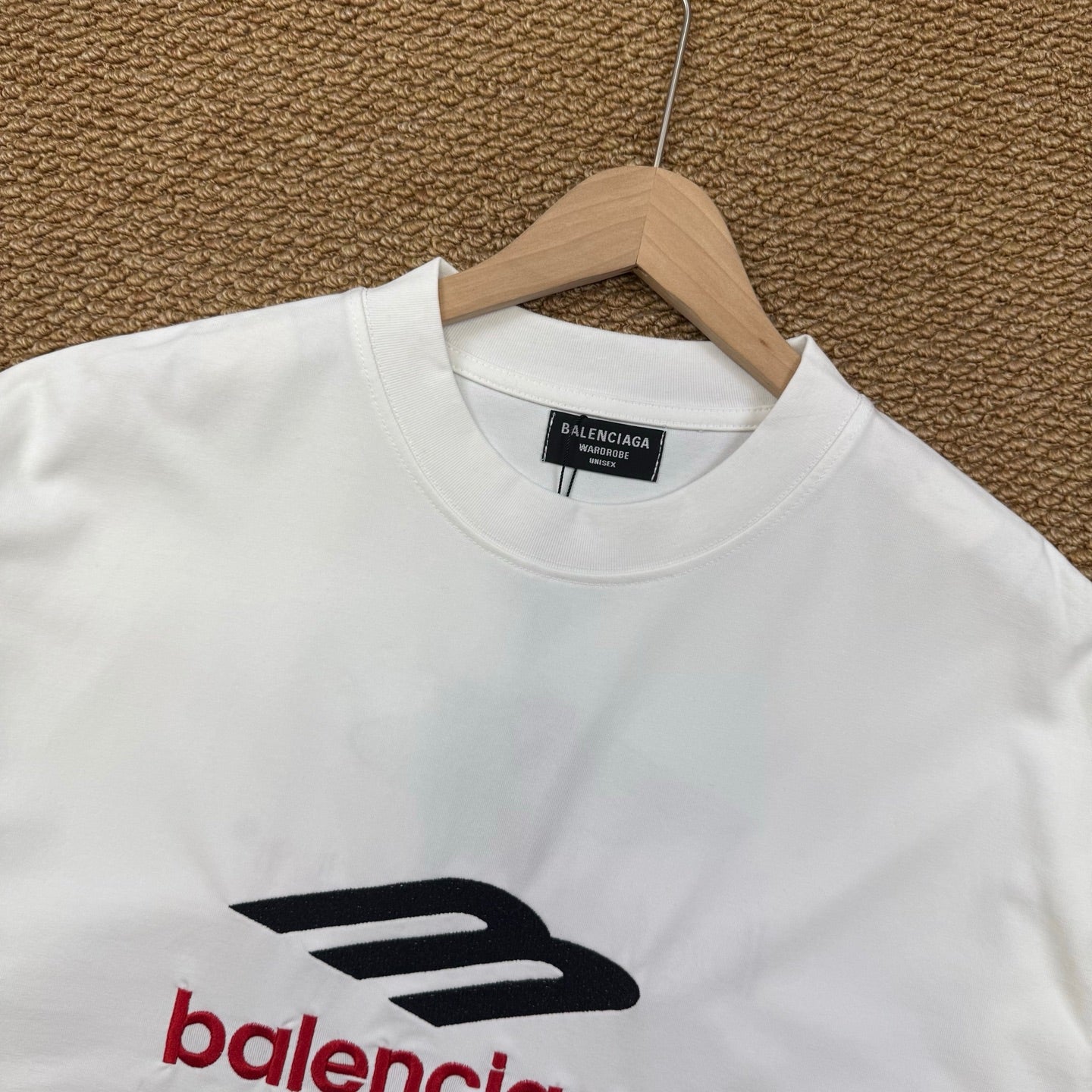 Balenciaga Long-Sleeve T-Shirt with Large Embroidered "M3M" Letter Logo