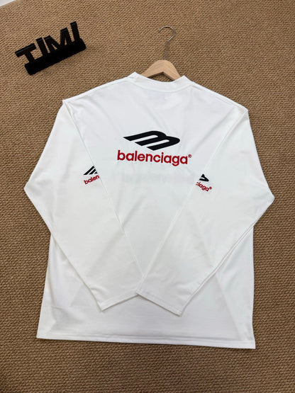 Balenciaga Long-Sleeve T-Shirt with Large Embroidered "M3M" Letter Logo