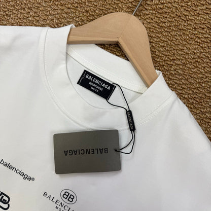 Balenciaga All-Over Logo Print Long-Sleeve Top