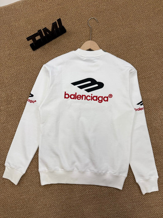 Balenciaga Crewneck Sweatshirt with 3M Letter Embroidery