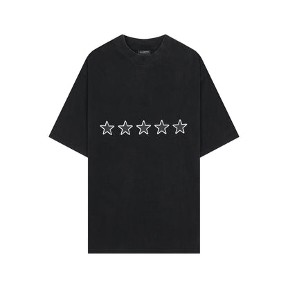 Balenciaga star-print embroidered short-sleeved T-shirt